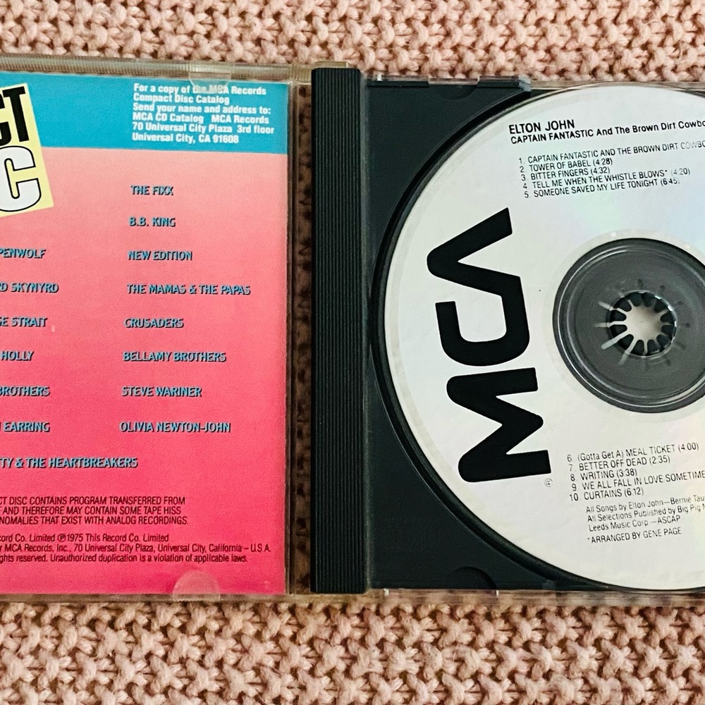 Captain Fantastic and the Brown Dirt Cowboy by Elton John (CD, Jul-1986, MCA) D1 - Picture 4 of 4